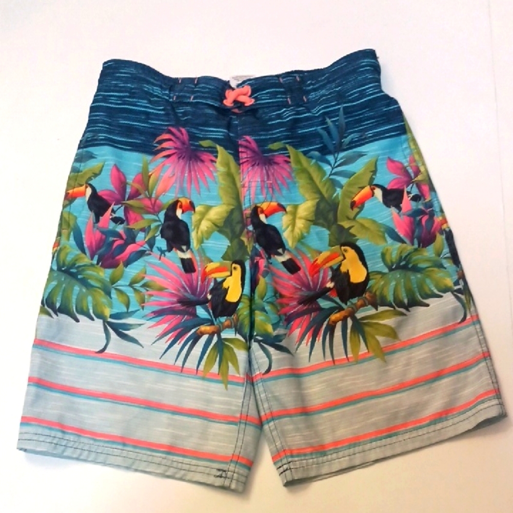 EUC BOYS TOUCAN SWIM TRUNKS SZ 10/12